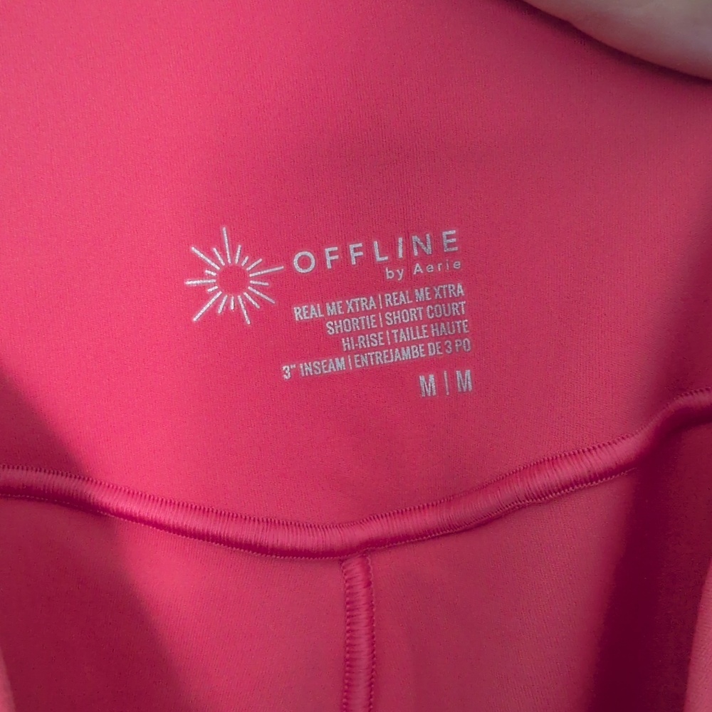 Aerie Real Me XTRA Coral High-Rise Bike Shorts - Picture 2 of 5